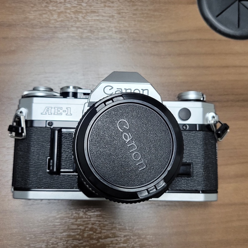 Canon AE-1 Film Camera - Black and Silver